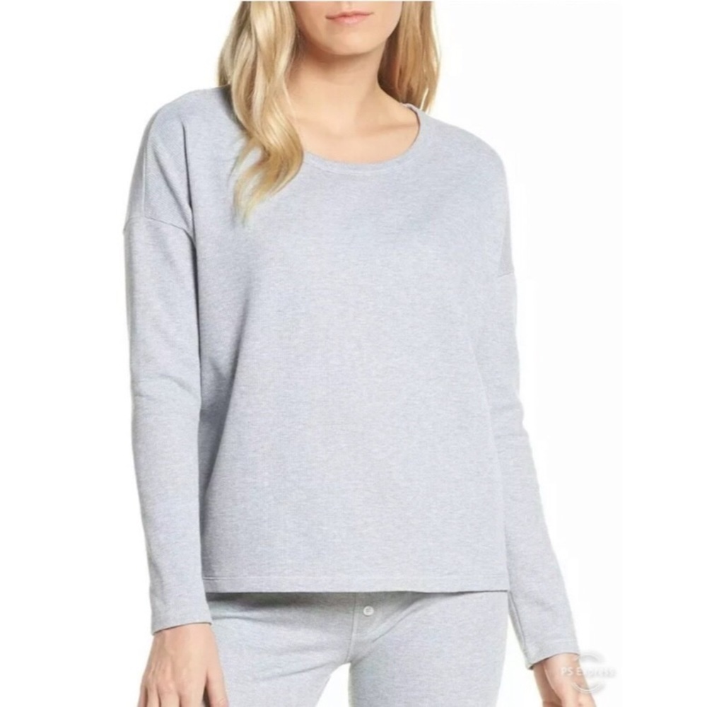Madewell Waffle Knit Pajama Top Size XS Gray